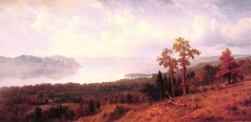Albert Bierstadt View of the Hudson Looking Across the Tappan Zee-Towards Hook Mountain